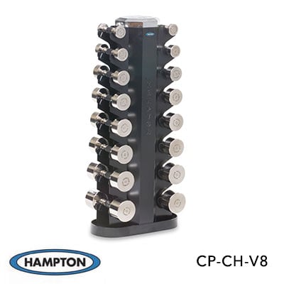 CHROME DUMBBELLS - HORIZONTAL RACKING - 2