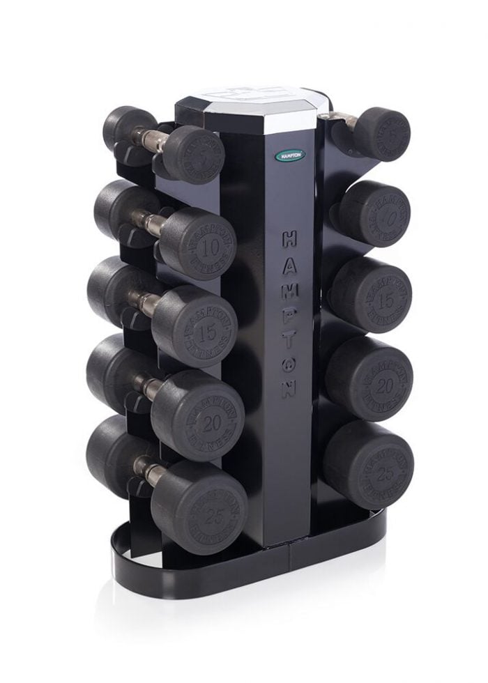 Urethane DURA-PRO Dumbbells | 5 PAIR Vertical Pack