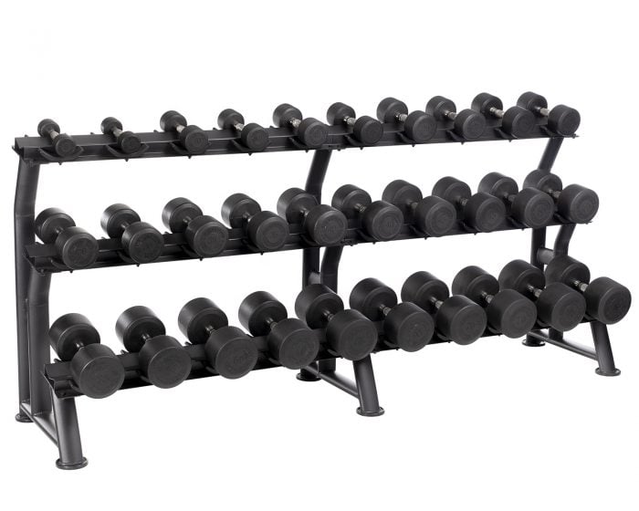 Urethane DURA-PRO Dumbbells | 15 PAIR Horizontal Club Pack