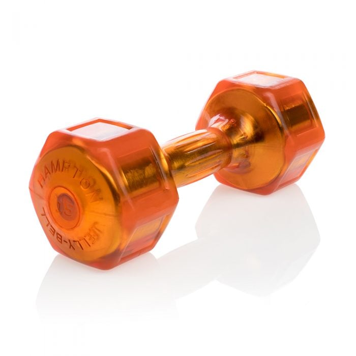 orange jelly bell urethane coated dumbbell