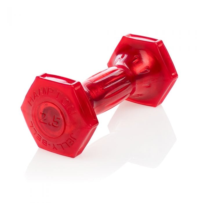 red jelly bell urethane coated dumbbell