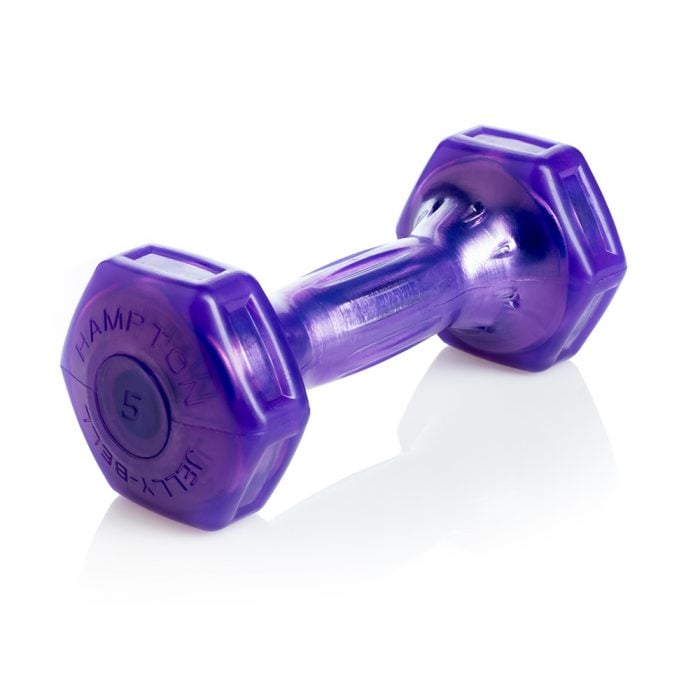 purple jelly bell urethane coated dumbbell
