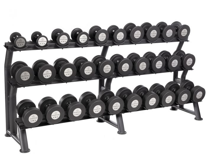 GEL-GRIP Urethane Dumbbells Black | 15 PAIR Club Pack