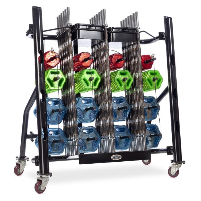 gel pump system - black rack with assorted colors of plates