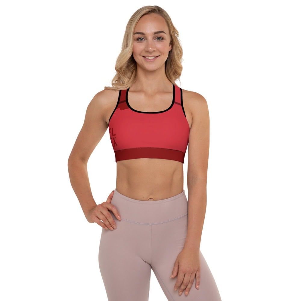 Hero X Flex: Ninja Red Padded Sports Bra - Hampton Fitness