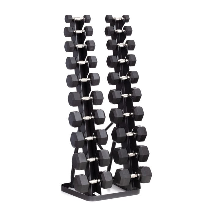 Urethane Dura-Bell Dumbbells | 10 Pair Twin Tower Vertical Club Pack