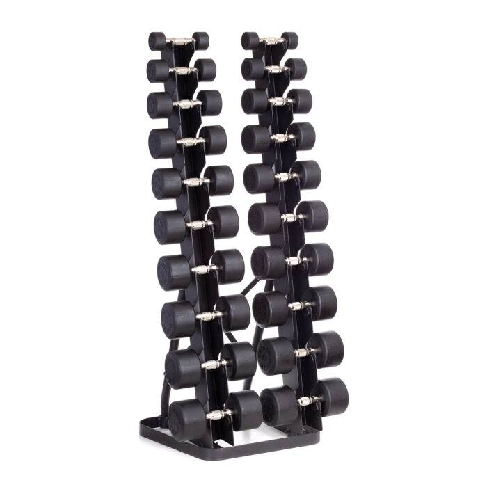 Urethane Dura-Pro Dumbbells | 10 Pair Twin Tower Vertical Club Pack