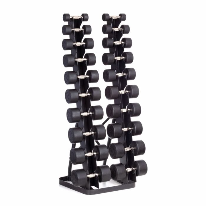 Vertical Twin Tower Dumbbell Rack | 10 Pairs